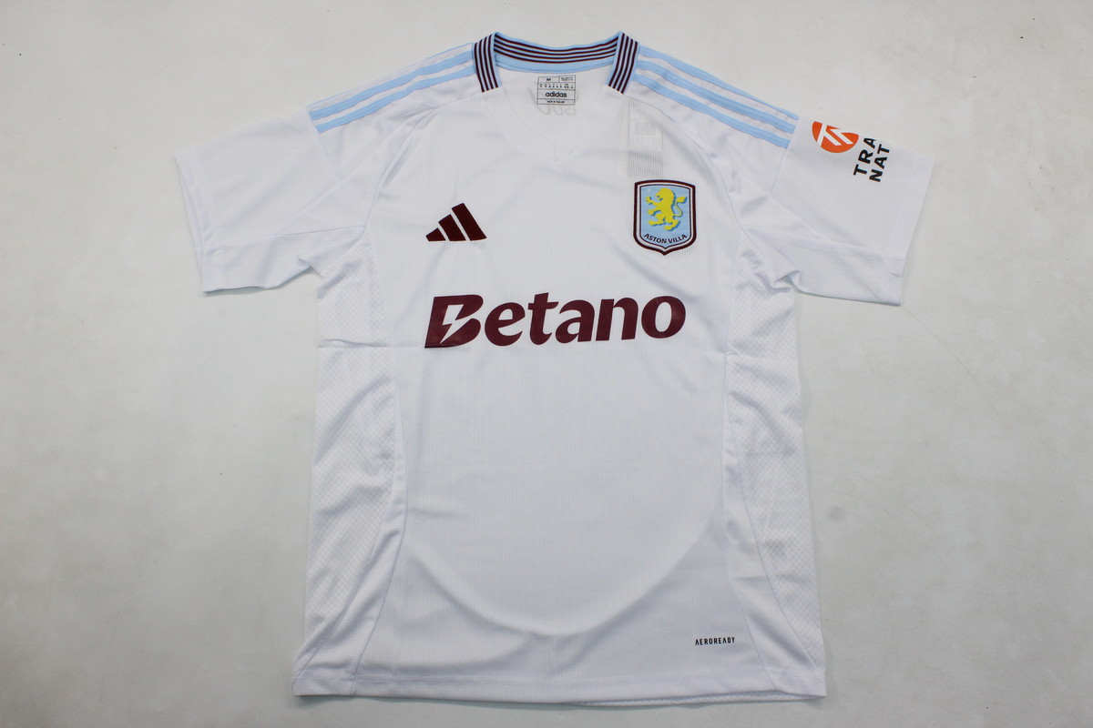 AAA Quality Aston Villa 24/25 Away White Soccer Jersey